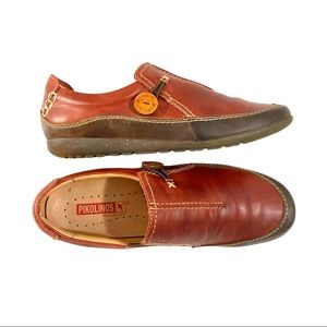Pikolinos Leather Driving Loafer Sz 9 Comfort Slip Ons